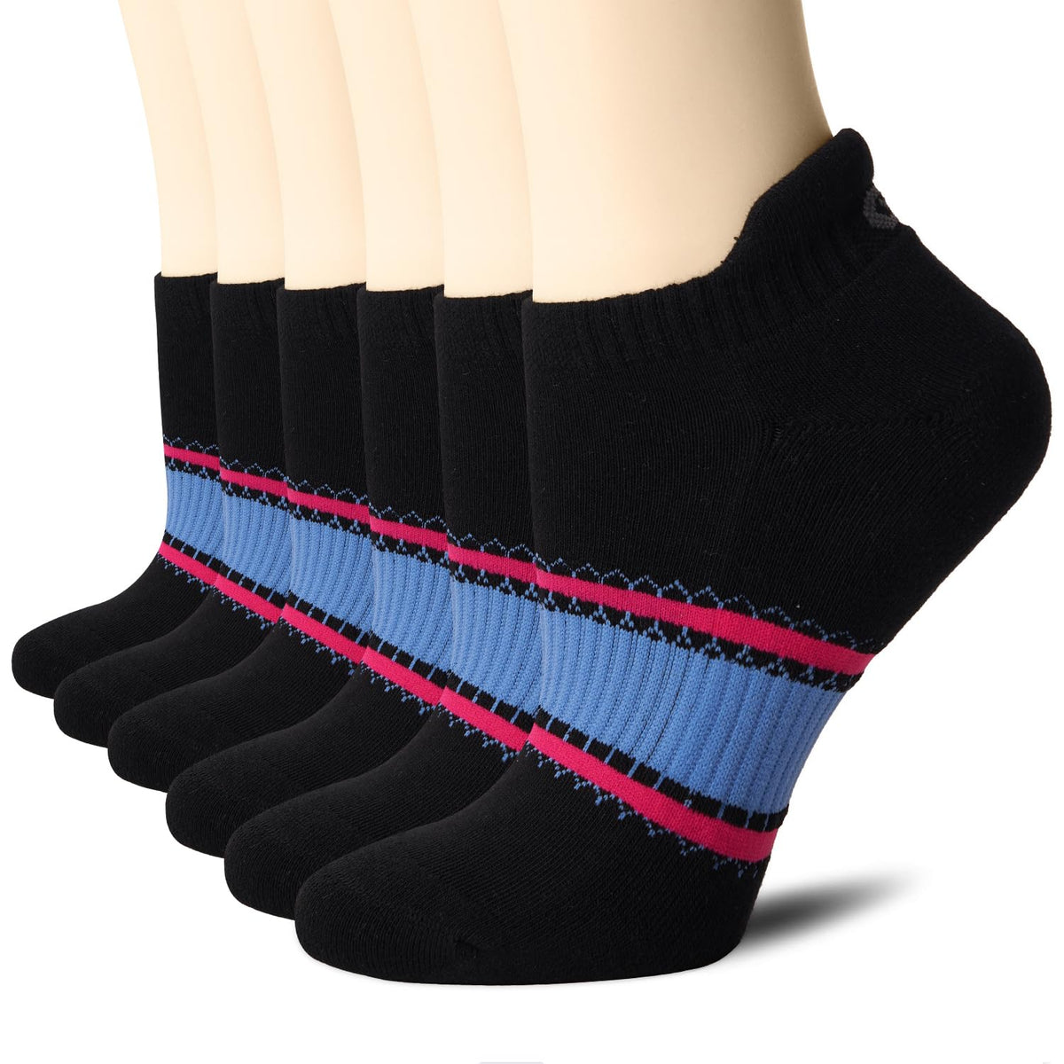 CS CELERSPORT 6 Pairs Ankle Athletic Running Socks Low Cut Sports Tab Socks for Men and Women