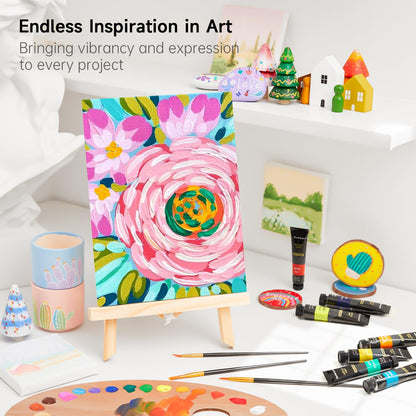 Shuttle Art Acrylic Paint Set, 30 x12ml Tubes Artist Quality Non Toxic Rich Pigments Colors Great for Kids Adults Professional Painting on Rocks Canvas Wood Clay Fabric Ceramic Crafts
