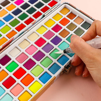 Grabie 50 Color Watercolor Paint Set with Brush Pens