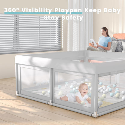 Hiaksedt Baby Playpen 50x50 Inch, Play Pens for Babies and Toddlers