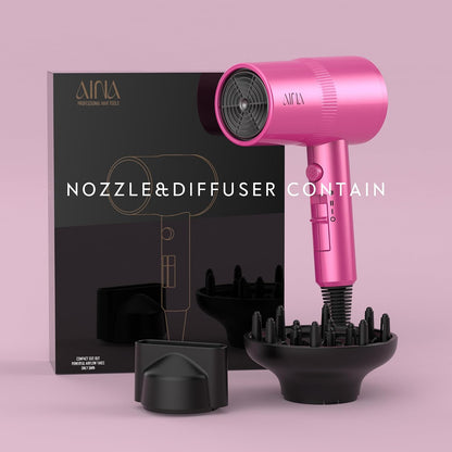 AINA Diffuser Hair Dryer Full-Featured Blow Dryer 110V/1600W(Ash Grey)