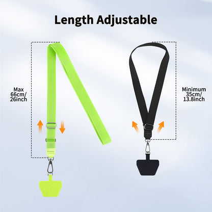 CACOE Phone Lanyard, Black+Dark Blue, 2 Pcs