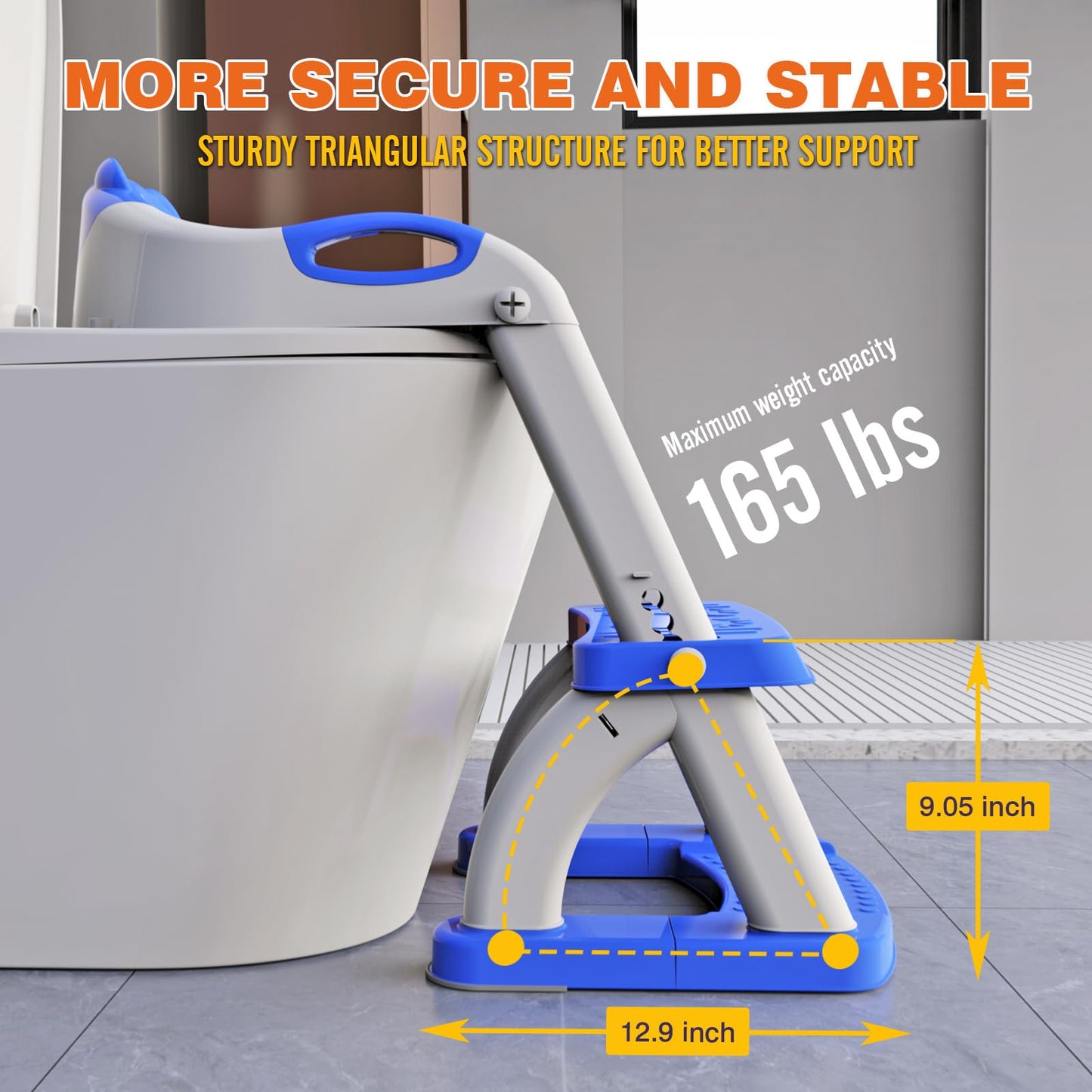 Potty Training Toilet for Toddlers, 2-in-1 Potty Training seat, Anti-Slip