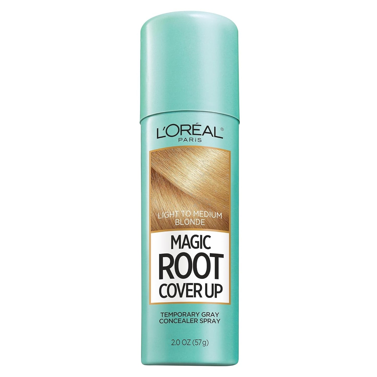 L'Oreal Paris Magic Root Cover Up Gray Hair Spray, 100% Gray Hair Coverage with Buildable, Lightweight, Transfer-Resistant, and Temporary Formula, Ammonia-Free, Dark Blonde, 2 oz (1 Count)