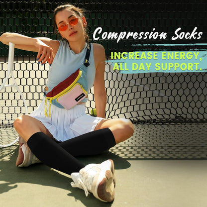 Copper Compression Socks 15-20 mmHg for Men & Women 8 Pairs – Circulation Support for Nurses, Travel, Running, Hiking, Soccer