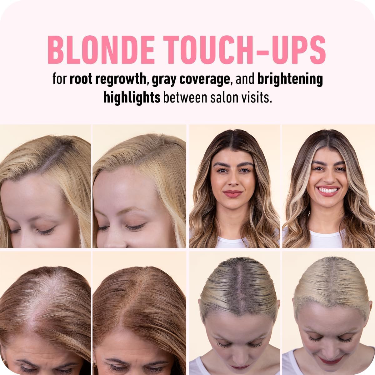 Boldify Hairline Powder, Root Touch Up Hair Color Light Blonde 4g