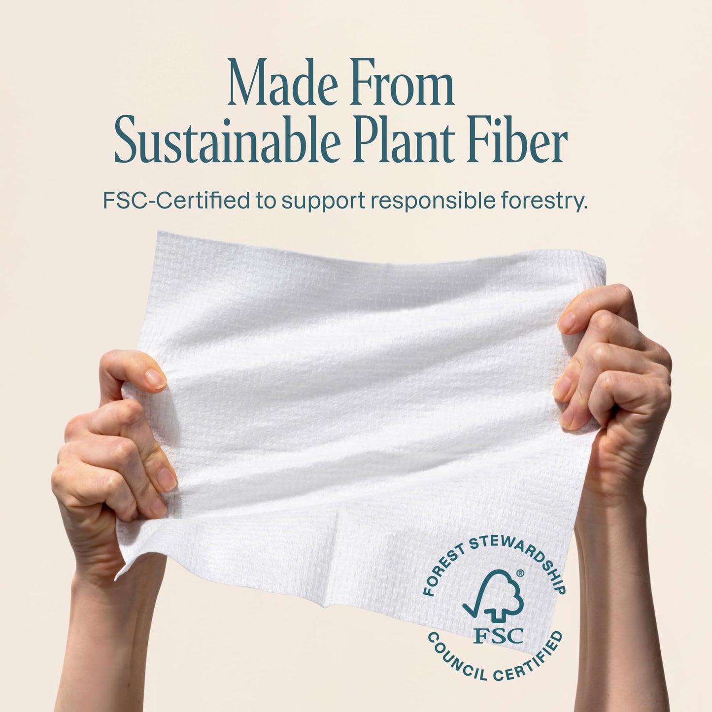 Cliganic Face Towels XL, Disposable Makeup Remover, Soft Dry Wipes, 50 ct