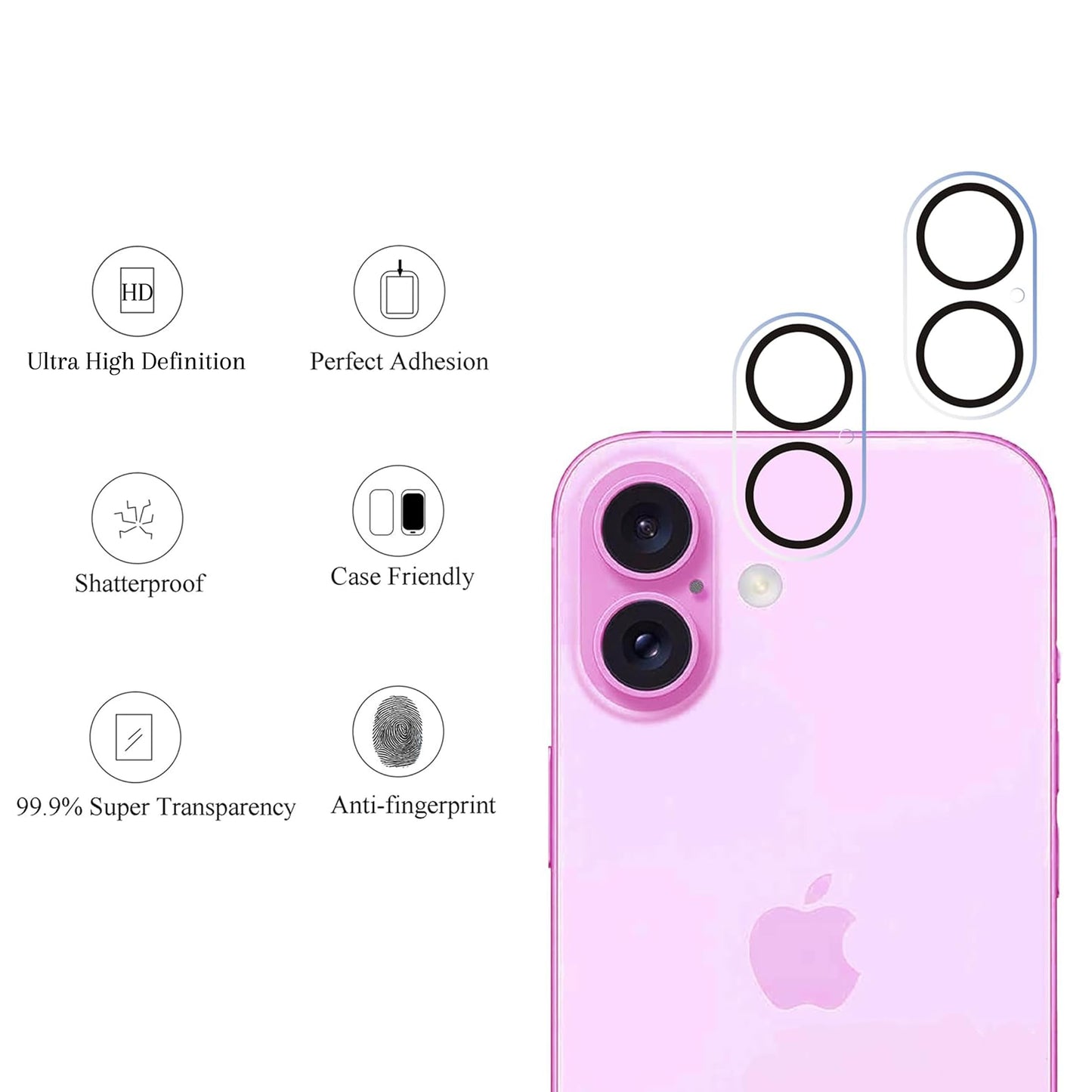 Ailun 3 Pack Camera Lens Protector for iPhone 17 Pro Max, Tempered Glass
