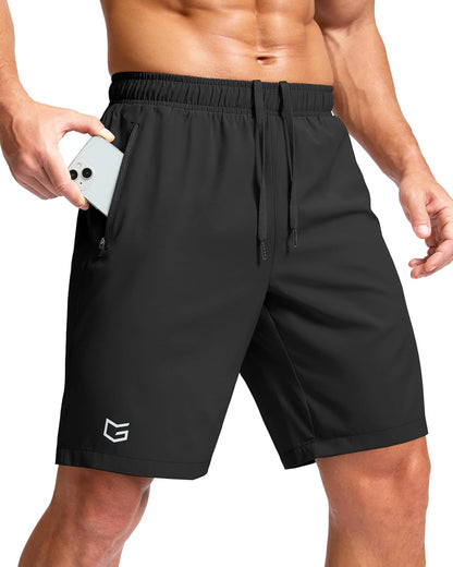 G Gradual Men's Athletic Running Shorts with 2 Zipper Pockets 7"/ 5"/ 9"