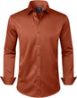 J.VER Men's Dress Shirts Solid Long Sleeve Stretch Wrinkle-Free Formal Shirt Business Casual Button Down Shirts