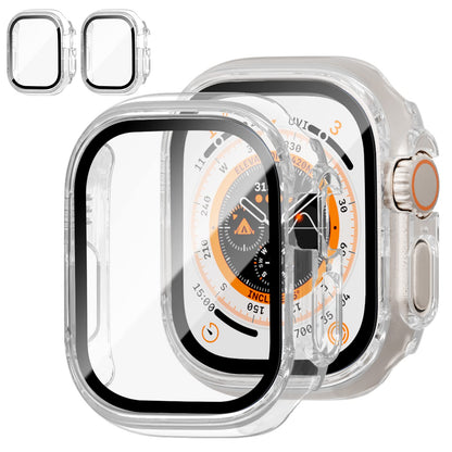 JZK Screen Protector Case for Apple Watch Series 11/10 42mm,Purple+Clear