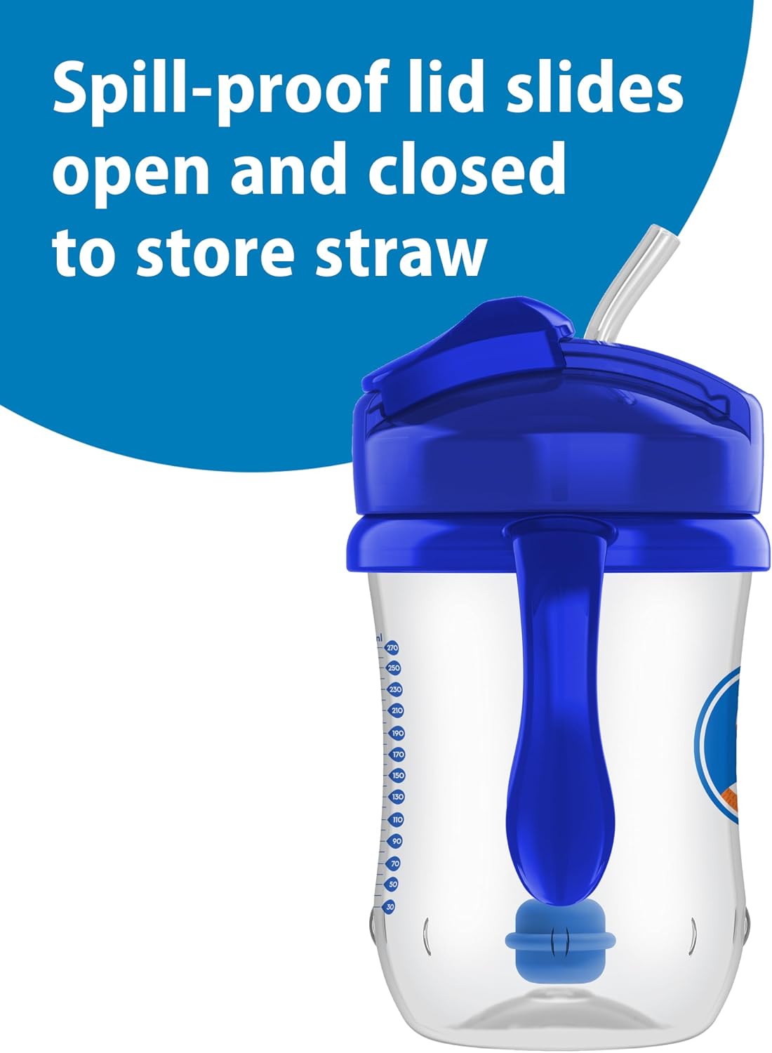Dr. Brown's Milestones Baby's First Straw Cup, Blue, 1-Pack