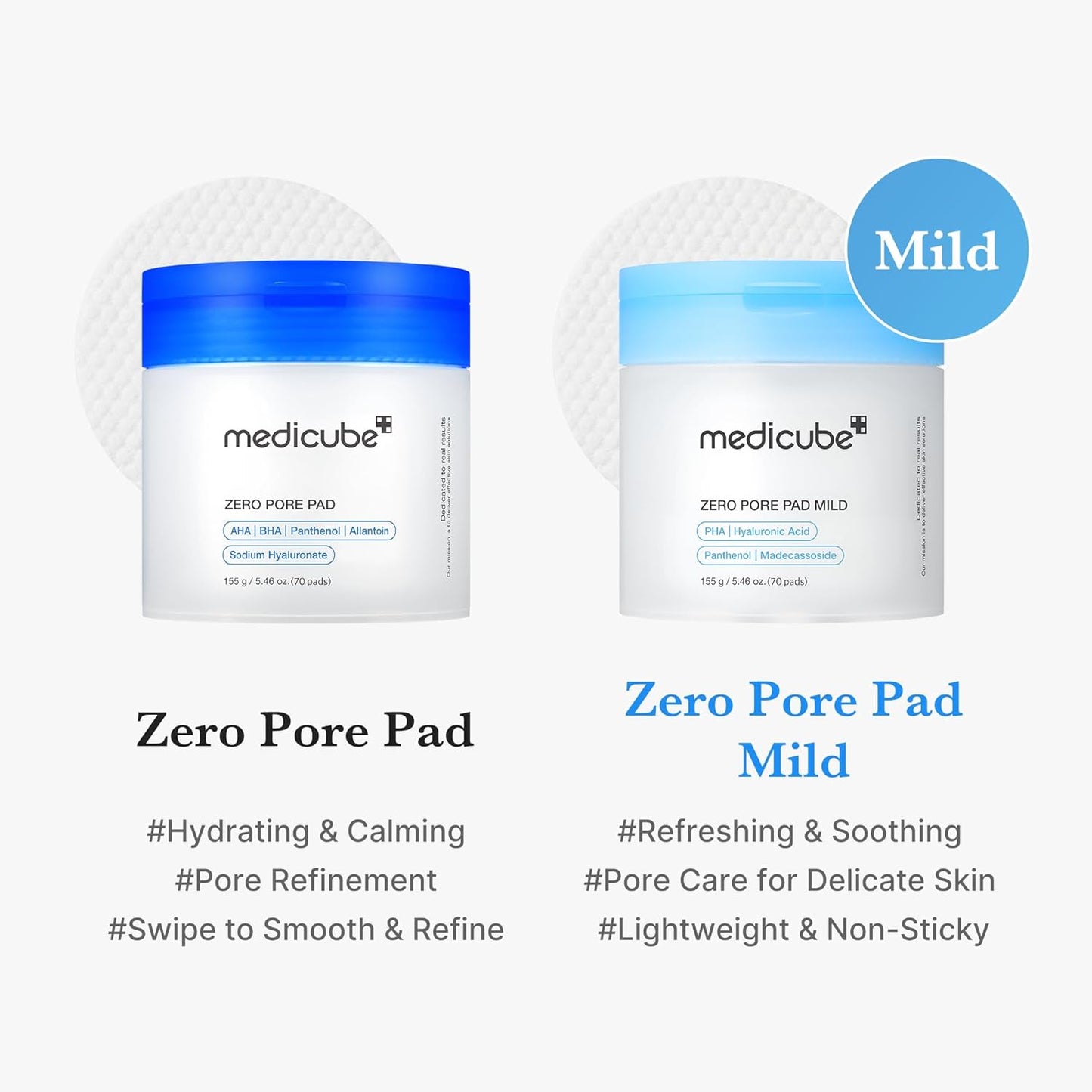 medicube Toner Pads Zero Pore Pad 2.0 for Exfoliation and Pore Care