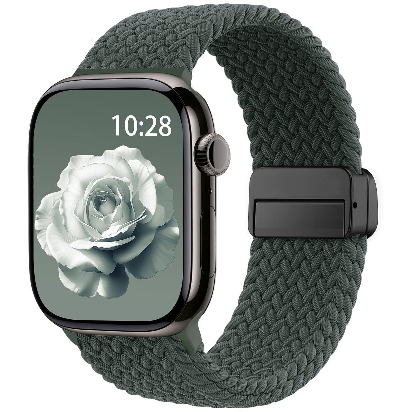 Braided Stretchy Magnetic Band Compatible with Apple Watch Bands Women Men