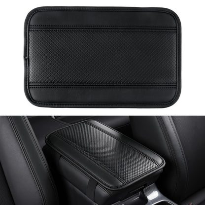 Amiss Car Center Console Cover, Upgraded Leather Car Armrest Cushion with 2 Storage Pockets, Universal Waterproof Cushion Pad, Non-Slip Car Interior Accessories, Fits Most Sedans SUVs Trucks (Black)