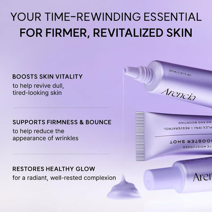 Arencia Vitamin C Booster Shot Serum with Glutathione, Niacinamide and Vitamin E for Dark Spot Care, Fine Lines & Wrinkles, Glass Skin, Korean Skincare 30ml/1.01 fl.oz