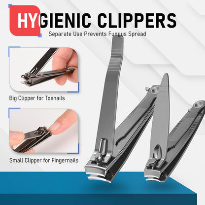 firiKer Nail Clippers with Nail File,Fingernail Clipper,Toe Nail Clippers