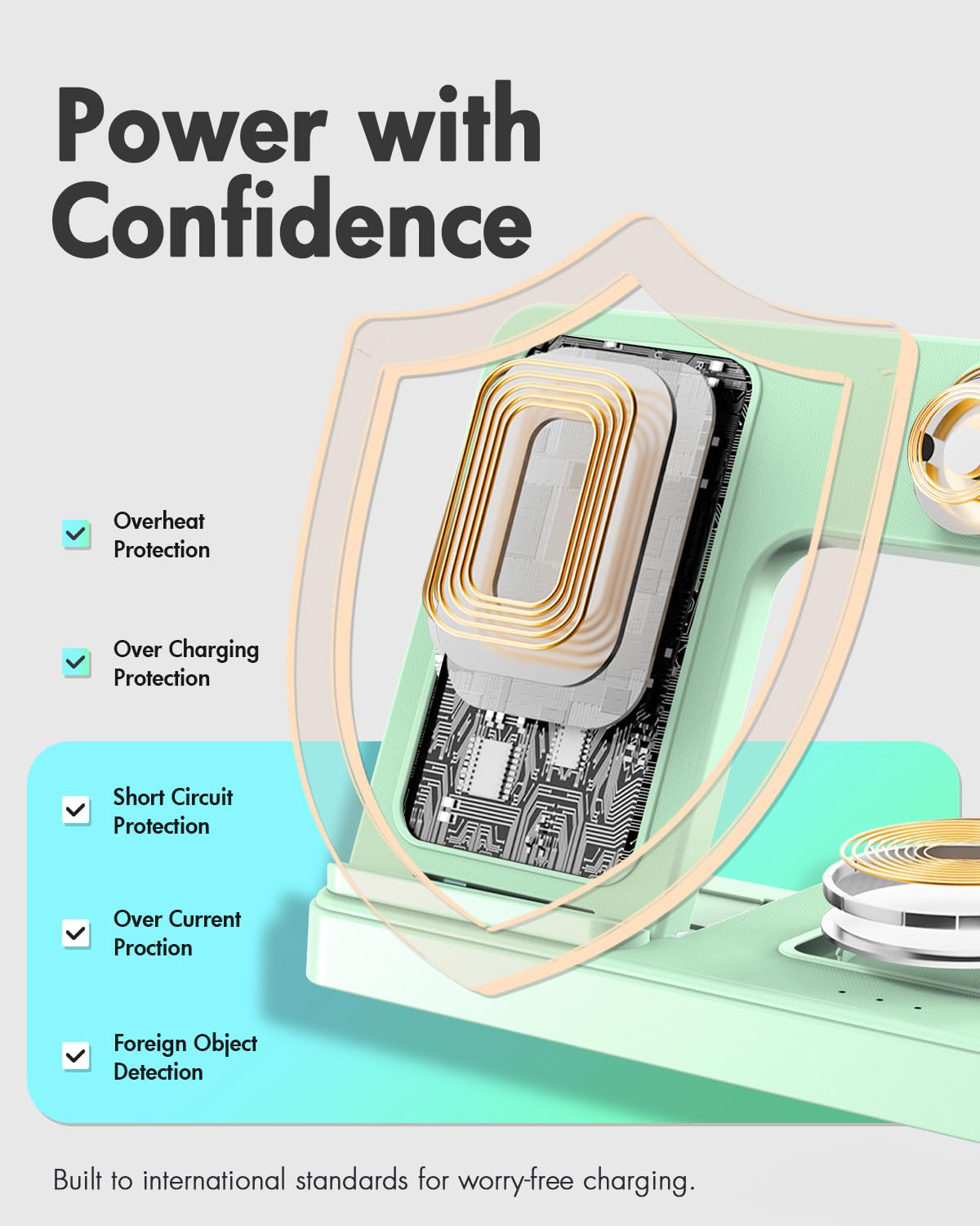GETPALS Wireless Charger iPhone Charging Station for Apple Multiple Devices