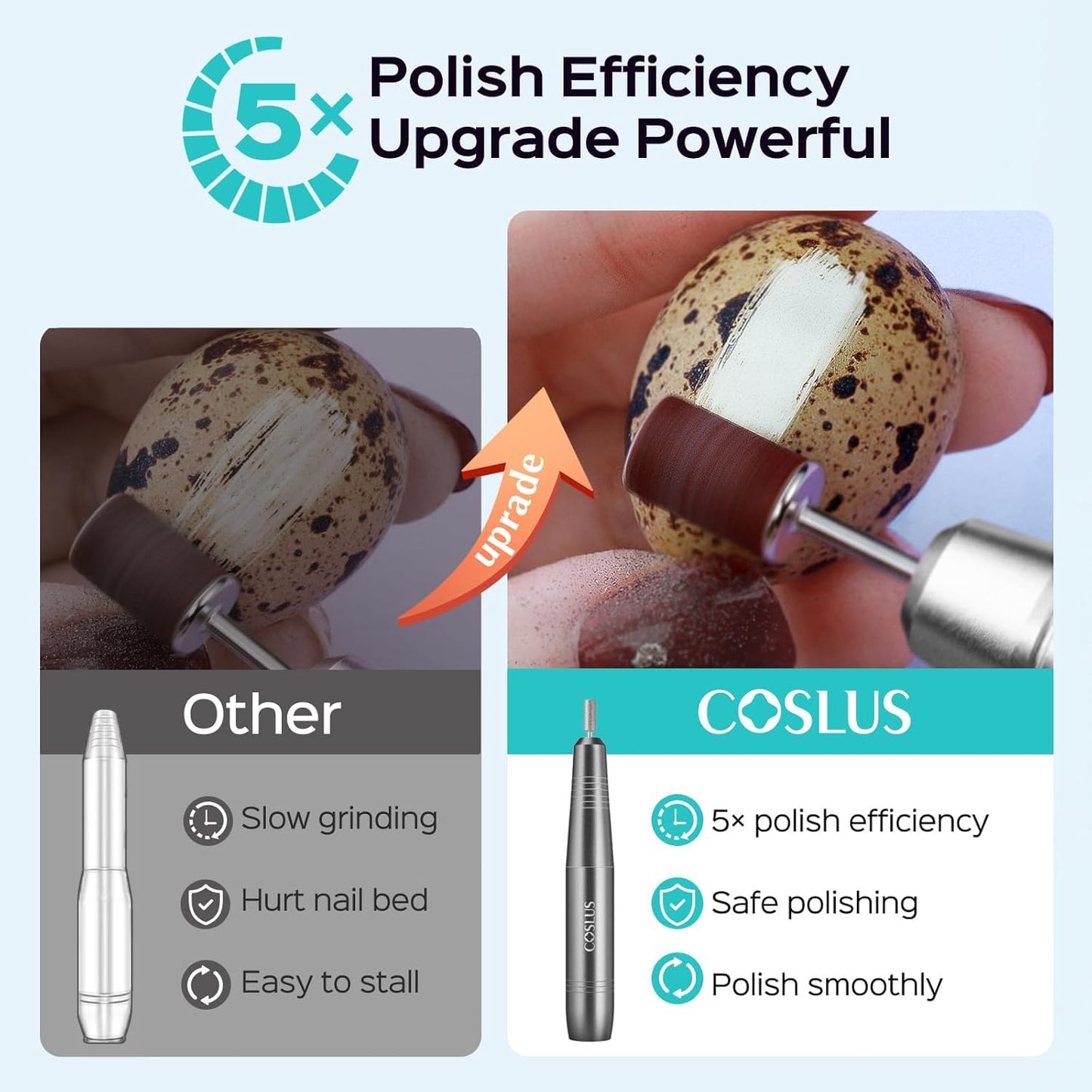 COSLUS C40 Electric Nail Drill Professional, Precise Dial Speed Control