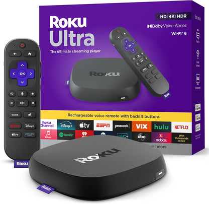 Roku Ultra, Ultimate Streaming Player - 4K Streaming Device for TV