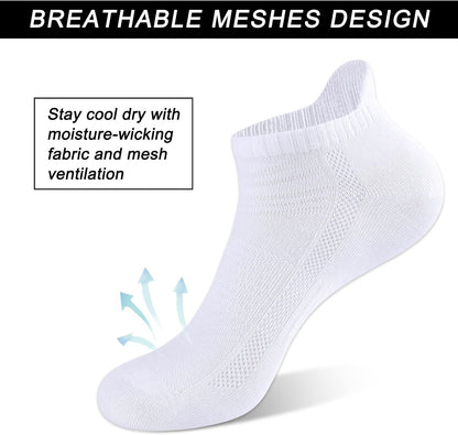 shnn 14 Pairs Mens/Womens Ankle Socks Breathable Casual Low Cut Short Socks for Men/Women with Heel Tab