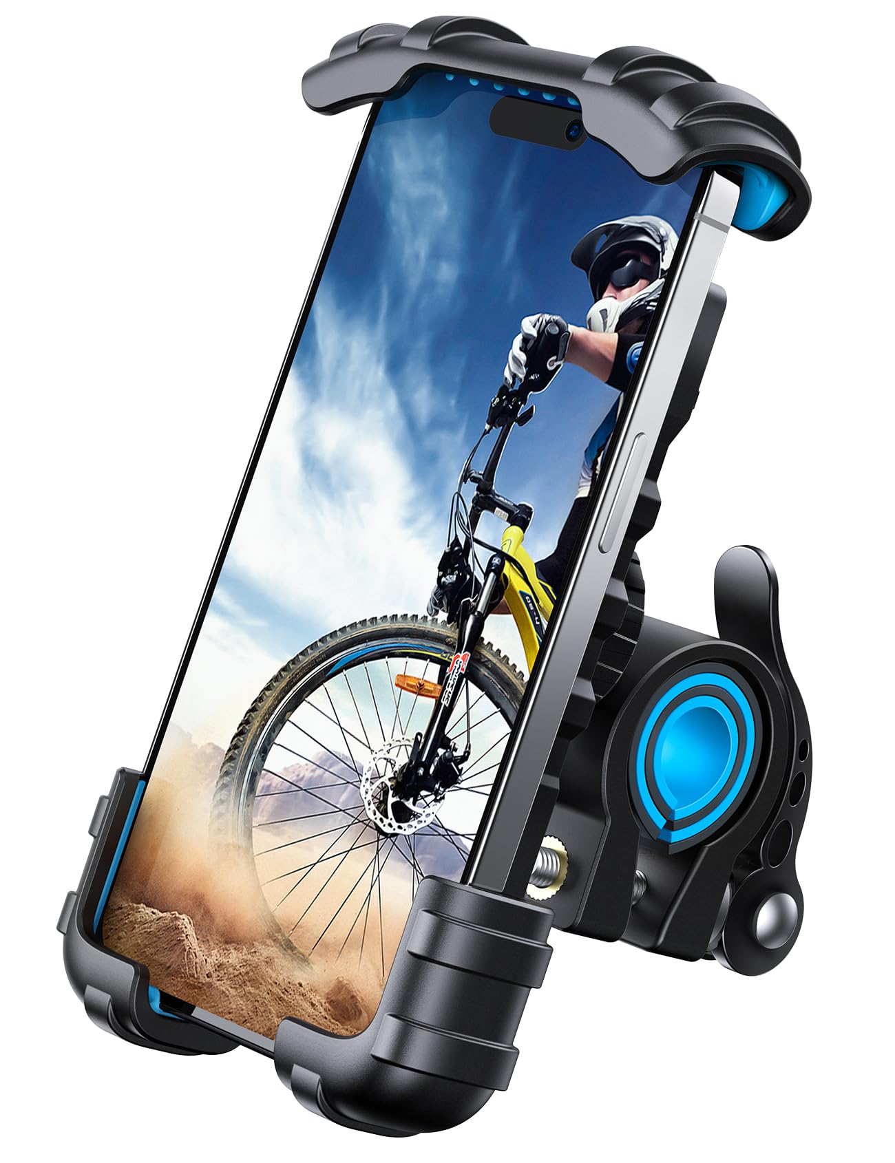 Lamicall Bike Phone Holder Motorcycle Mount - One-Hand Operation, Lockable