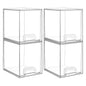 Vtopmart 2 Pack Small Clear Stackable Storage Drawers for Desk, Countertop