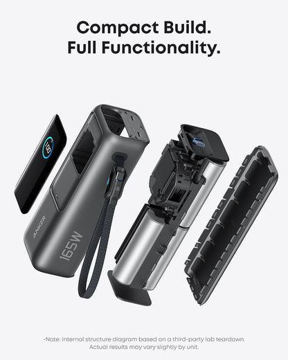 Anker Laptop Power Bank, 25,000mAh Travel Essential with 165W Total Output