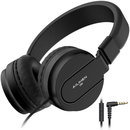AILIHEN I35 Kids Headphones for School with Mic, 93dB Safe Volume, Orange