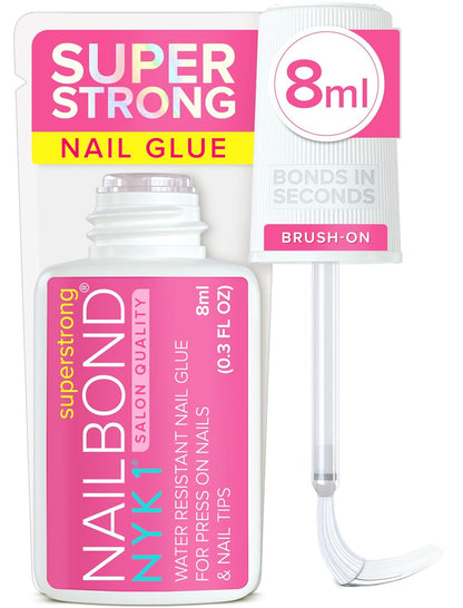NYK1 Super Strong Nail Glue for Press On Nails, Nail Tips & Acrylics | 8ml