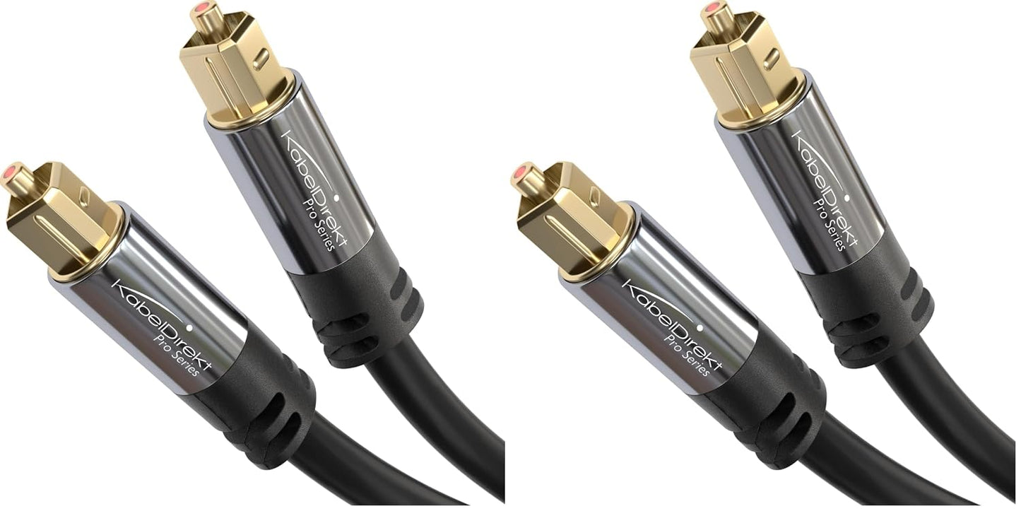 KabelDirekt TOSLINK – Optical Audio Cable – 1.5ft – Soundbar