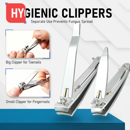 firiKer Nail Clippers with Nail File,Fingernail Clipper,Toe Nail Clippers