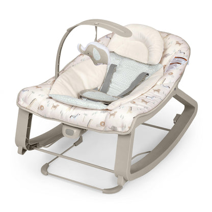 Ingenuity Keep Cozy 3-in-1 Grow with Me Vibrating Baby Bouncer, Seat & Infant to Toddler Rocker, Vibrations & -Toy Bar, 0-30 Months Up to 40 lbs (Weaver)