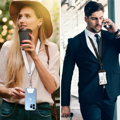 CACOE Phone Lanyard, Black+Dark Blue, 2 Pcs
