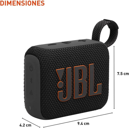 JBL Go 4 - Ultra-Portable, Waterproof and Dustproof Bluetooth Speaker, Big JBL Pro Sound with Punchy bass, 7-Hour Built-in Battery, Made in Part with Recycled Materials (Black)