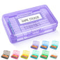 Clear Plastic Hard Pencil box Case with Personalized Sticker for Girl Boy