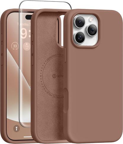 GONEZ Magnetic for iPhone 17 Pro Max Case, Silicone Cover Stone