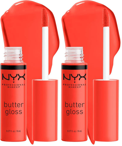NYX PROFESSIONAL MAKEUP Butter Gloss, Non-Sticky Lip Gloss - Praline (Deep Nude)
