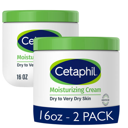 Cetaphil Moisturizing Cream Sensitive Skin, Fragrance Free, 3oz, 3ct