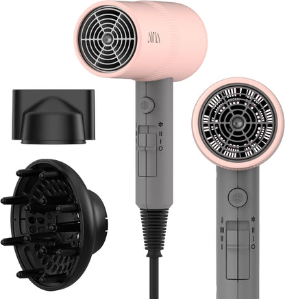AINA Diffuser Hair Dryer Full-Featured Blow Dryer 110V/1600W(Ash Grey)