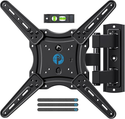 Pipishell Full Motion TV Wall Mount for Echo Show 21/15 and 13-43 Inch Flat Curved Screen TVs & Monitors, Max VESA 200x200mm up to 44lbs, TV Mount Wall Bracket with Rotation Swivel Tilt Extension