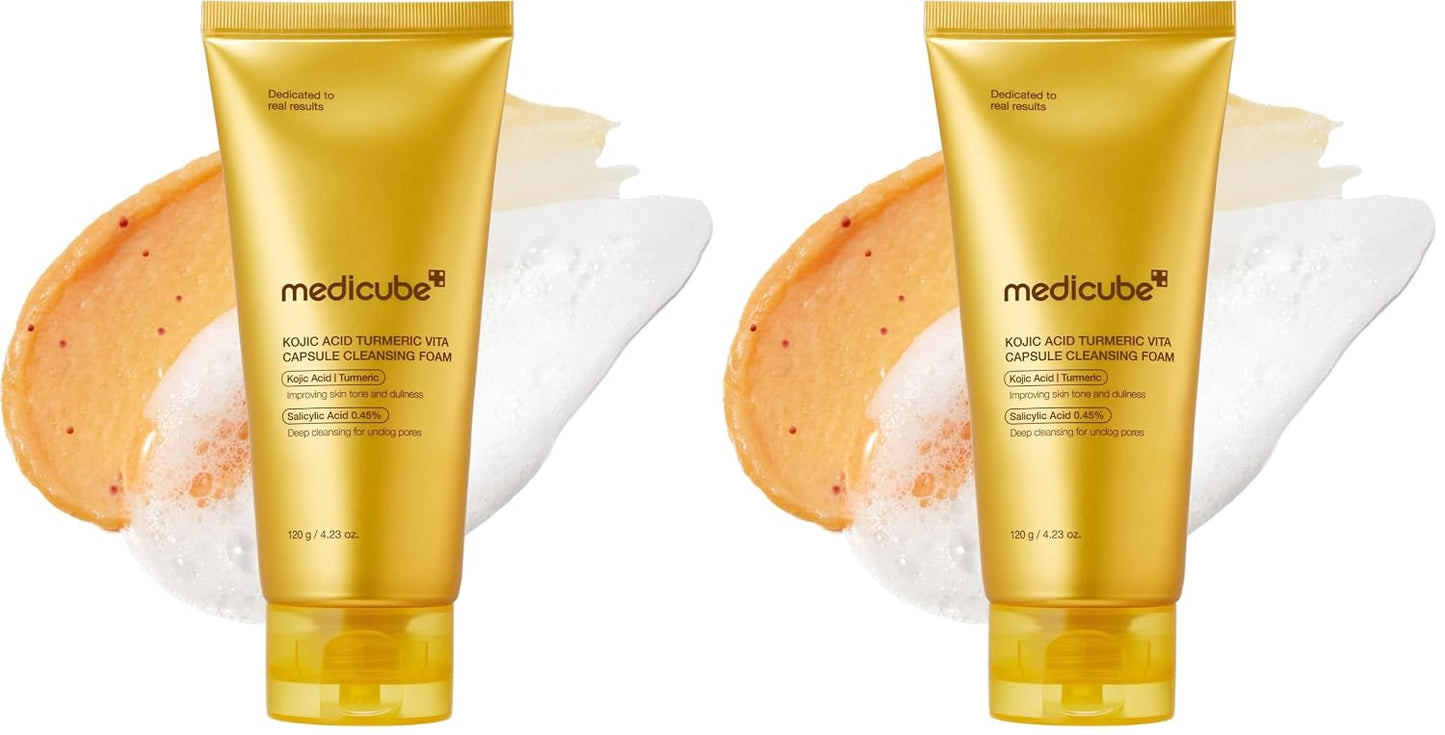 medicube Facial Cleanser Turmeric Capsule Foam Cleanser