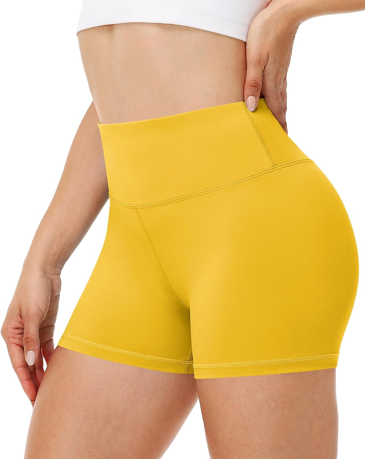 Runhit Women's Workout Biker Shorts - 3"/5"/8" High Waisted Tummy Control Spandex Booty Shorts for Volleyball Gym Yoga Dance
