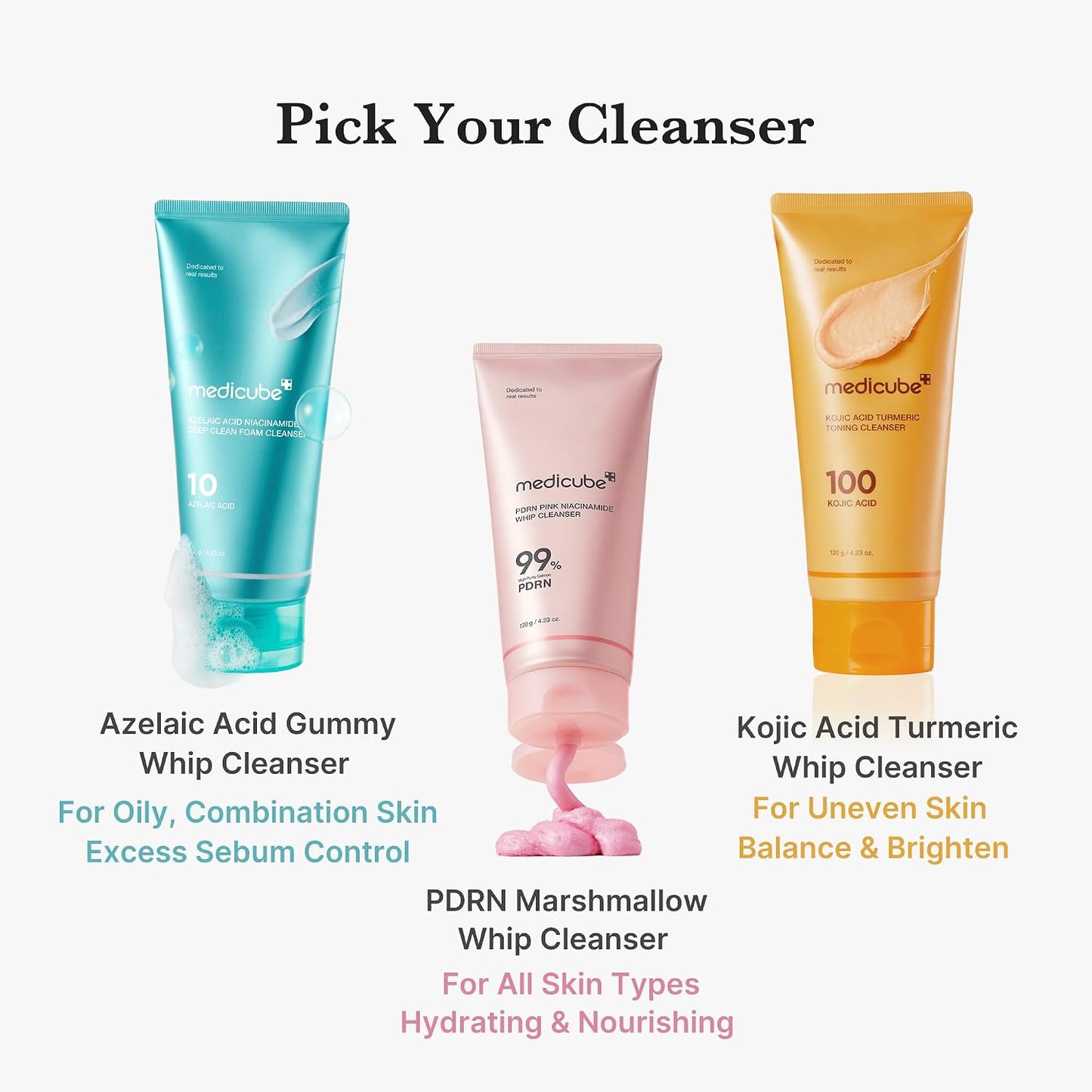 medicube Facial Cleanser Turmeric Capsule Foam Cleanser