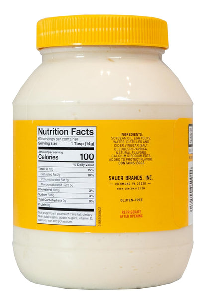 Duke’s Real Mayonnaise Jar – Original Smooth & Creamy Taste, 48 Ounce (Pack of 1)