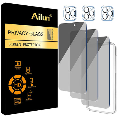 Ailun Privacy Screen Protector+Camera Lens Protector for iPhone 17 Pro Max