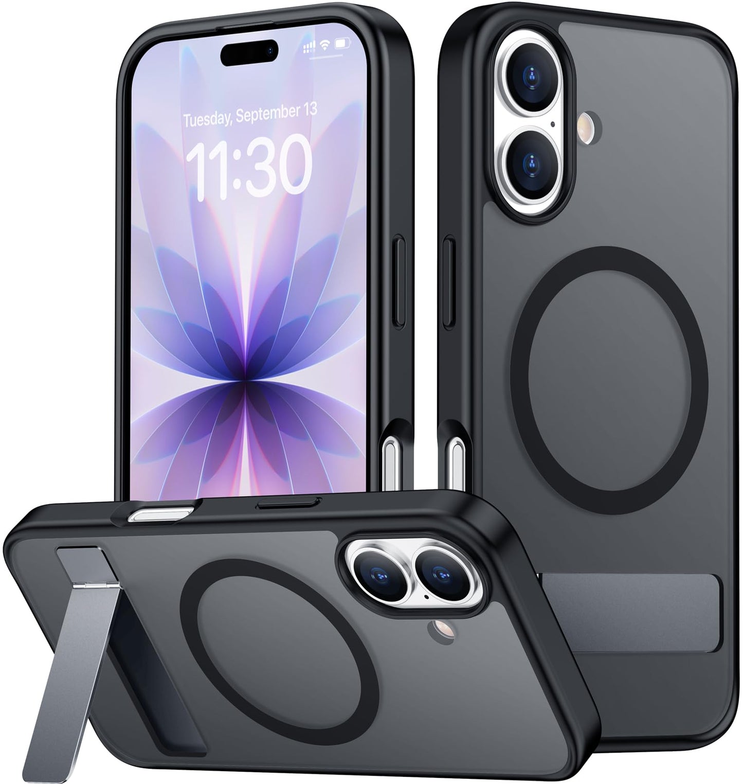 SPIDERCASE Magnetic for iPhone 17 Pro Max Case,with Kickstand,Clear