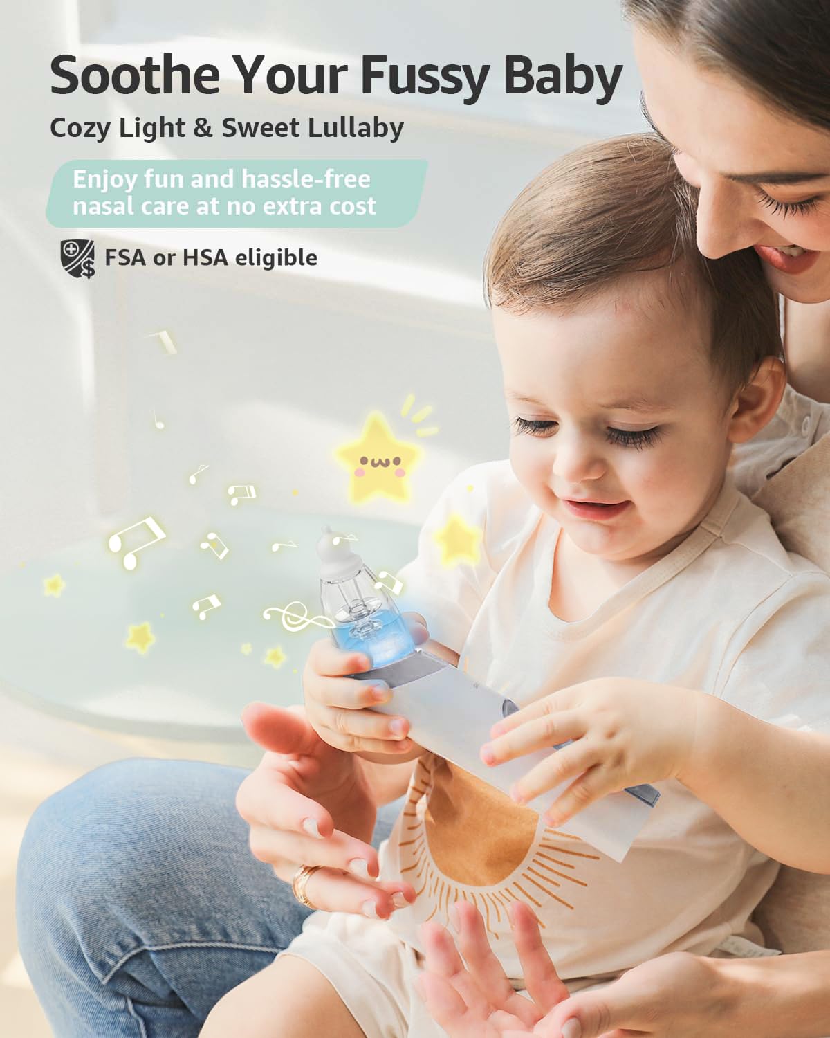 GROWNSY Nasal Aspirator for Baby, Electric Nose Sucker, Powerful Suction