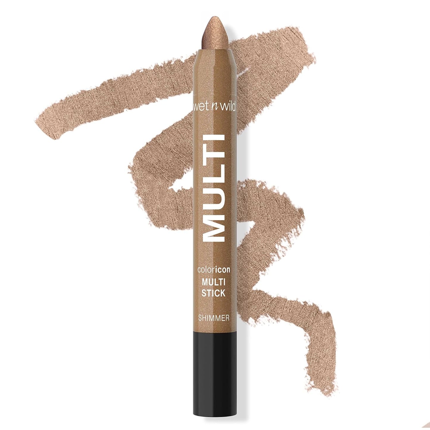 wet n wild Color Icon Cream Eyeliner Eyeshadow Multi-Stick, Moisturizing, Nourishing Velvety Cream-to-Powder Buildable & Blendable Formula, Cruelty-Free & Vegan - Brown Sugar