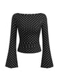 PRETTYGARDEN Womens Bell Long Sleeve Ribbed Knit Tops